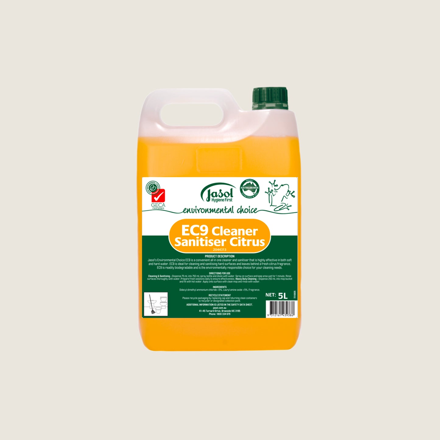 Jasol EC9 Cleaner Sanitiser 5 Litres