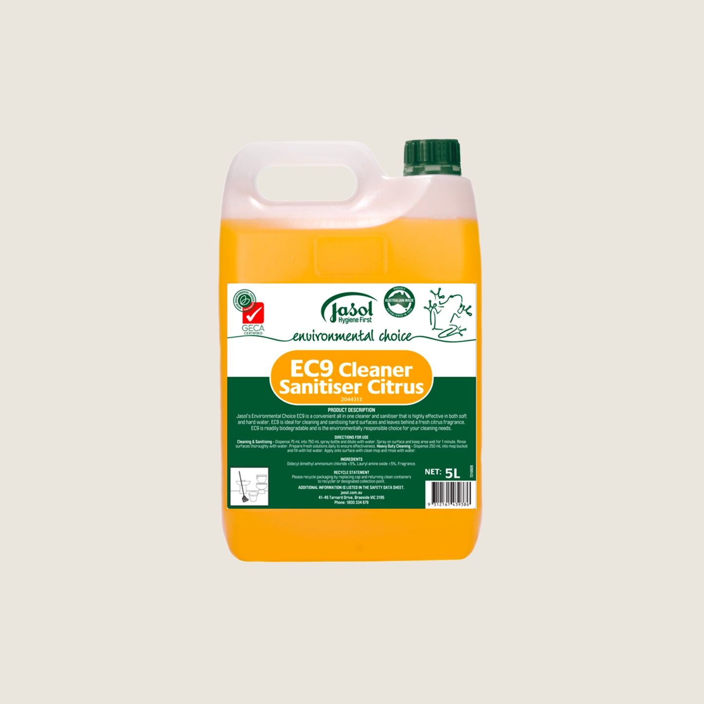 Jasol EC9 Cleaner Sanitiser 5 Litres